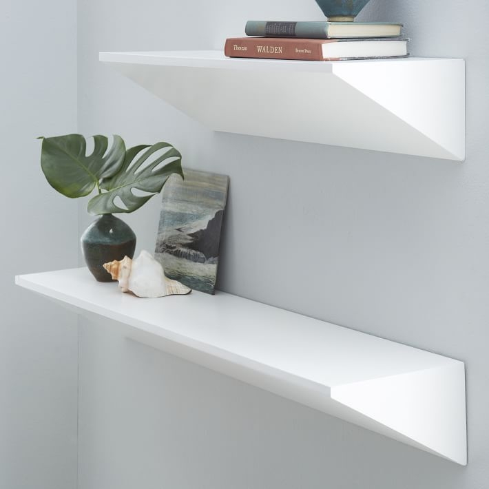 Floating Wedge Shelf - White 3' - Image 1