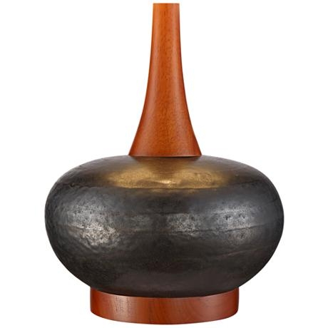 360 Lighting Andi 24 1/2" Wood and Ceramic Mid-Century Modern Lamp - Image 2