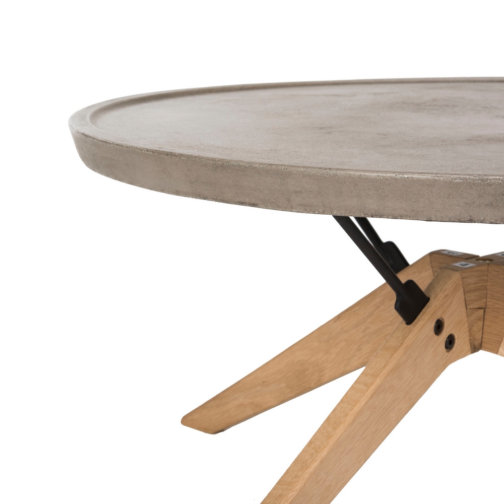Bryson Modern Concrete Round Coffee Table - Image 3