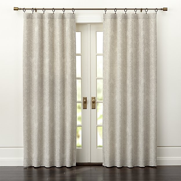 Dover Cream/Taupe Curtain Panel - 50" x 96" - Image 0
