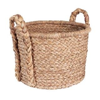 Household Essentials Large Wicker Floor Basket With Braided Handle - Image 0