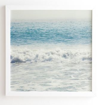 Malibu Waves, Framed Wall Art, 20"x20", Basic White Frame - Image 0