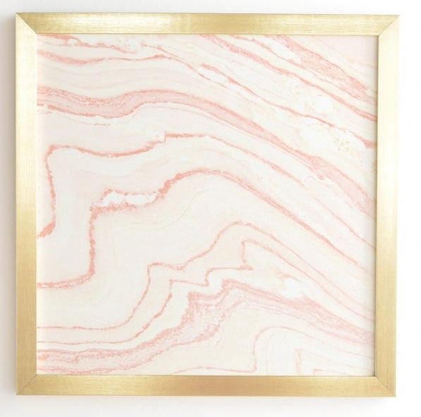BLUSH MARBLE Wall Art - 30 x 30" - weather grey - With mat - Image 0