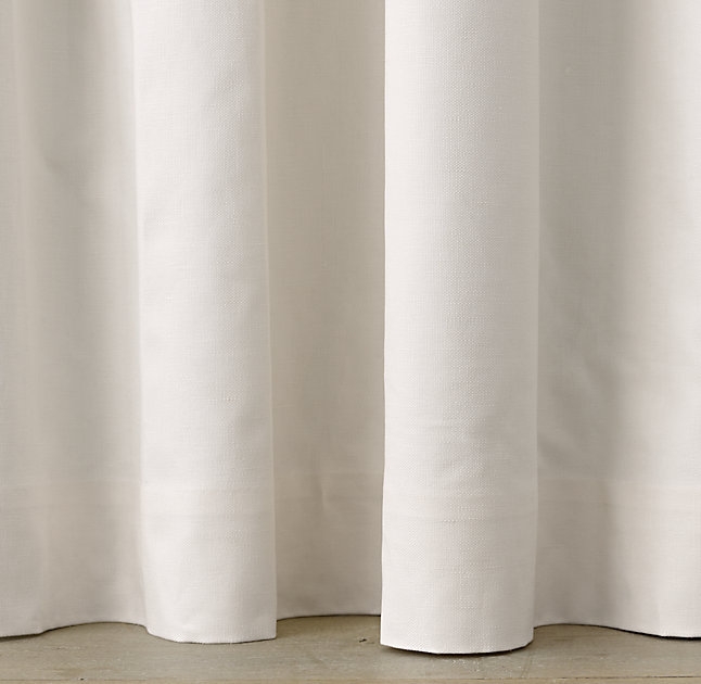 Linen-Cotton Drapery Panel - Warm White - 96"l x 50"w - Image 1