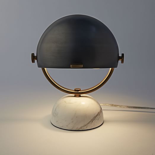Clint Mini Task Lamp - Antique Bronze/Marble - Image 0