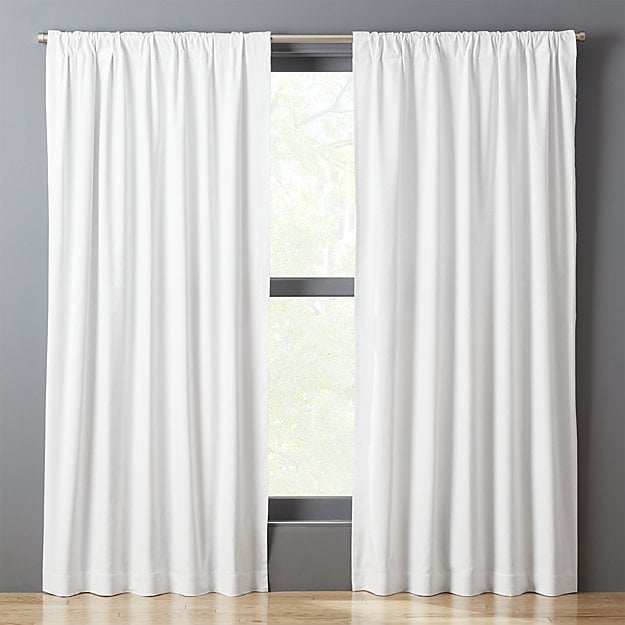 white basketweave ii curtain panel - Image 0
