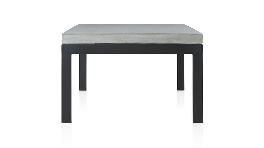 Parsons Concrete Top/ Dark Steel Base 48x28 Small Rectangular Coffee Table - Image 2
