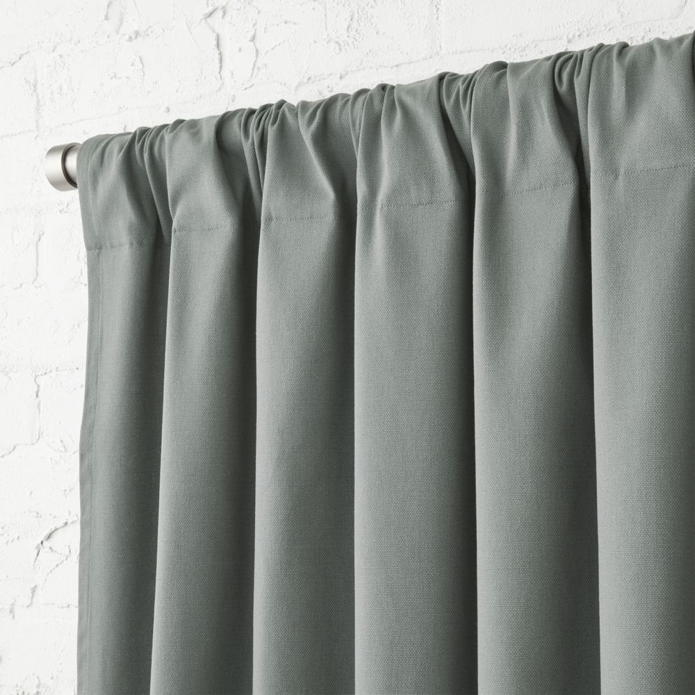 "Graphite Grey Basketweave II Curtain Panel 48""x108""" - Image 1