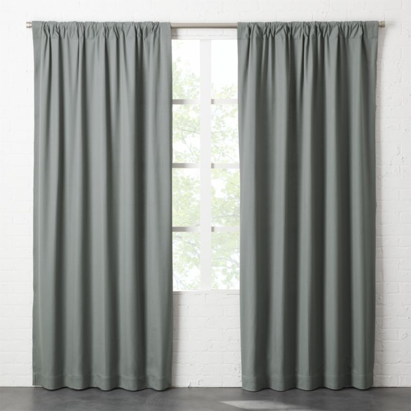 "Graphite Grey Basketweave II Curtain Panel 48""x108""" - Image 2