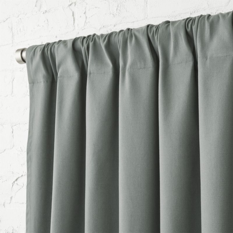 "Graphite Grey Basketweave II Curtain Panel 48""x108""" - Image 3