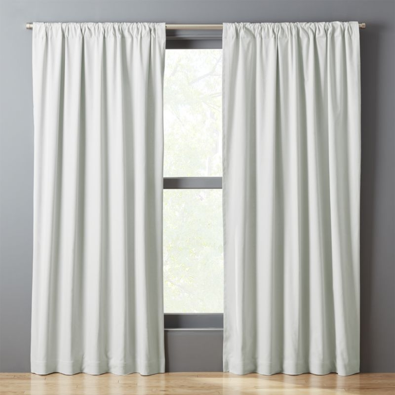 Silver Grey Basketweave II Curtain Panel 48"x84" - Image 1
