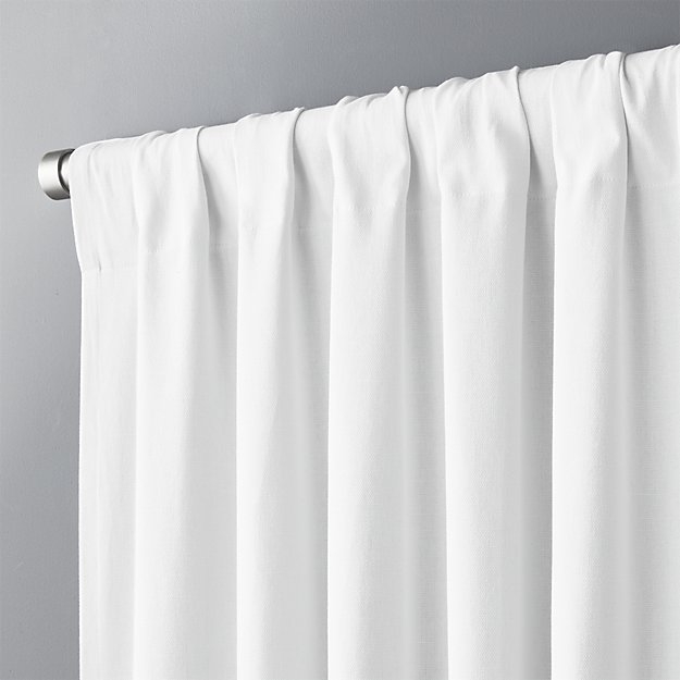 white basketweave ii curtain panel 48"x120" - Image 0