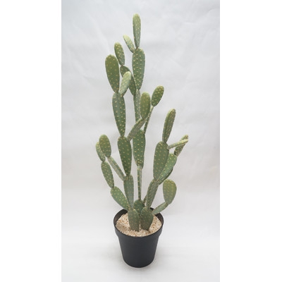 Prickly Pear Cactus Faux Plant in Pot - Image 0