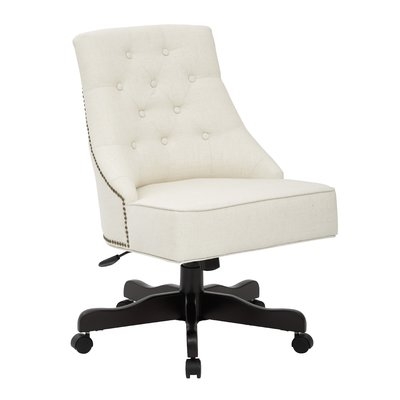Rebecca Tufted Mid-Back Fabric Desk Chair - Image 0