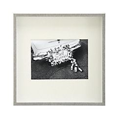 Brushed Silver 5x7 Wall Frame 10.5" sq. x 1.5"D - Image 0