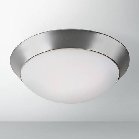 360 Lighting Davis 11" Wide Brushed Nickel Ceiling Light Fixture - Image 0