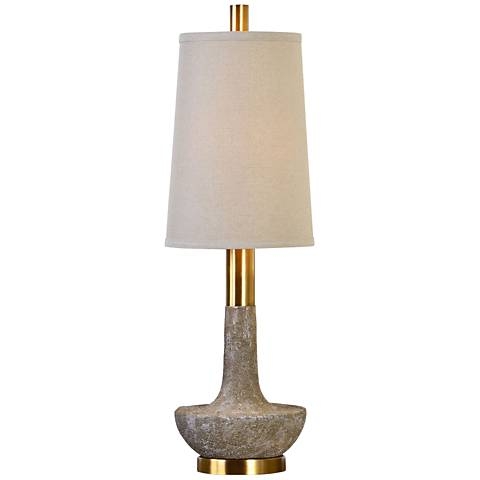 Uttermost Volongo Textured Stone Ivory Table Lamp - Image 0