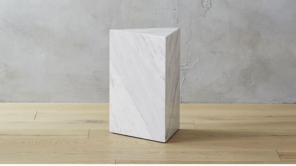 White Marble Side Table - Image 0