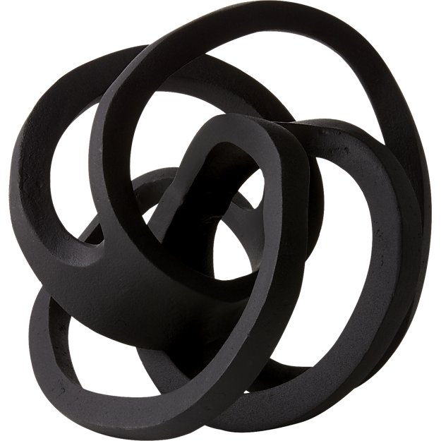 Infinity Black Knot Sculpture, Restock in mid january,2024. - Image 1