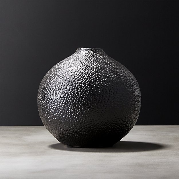 shagreen black vase - Image 0
