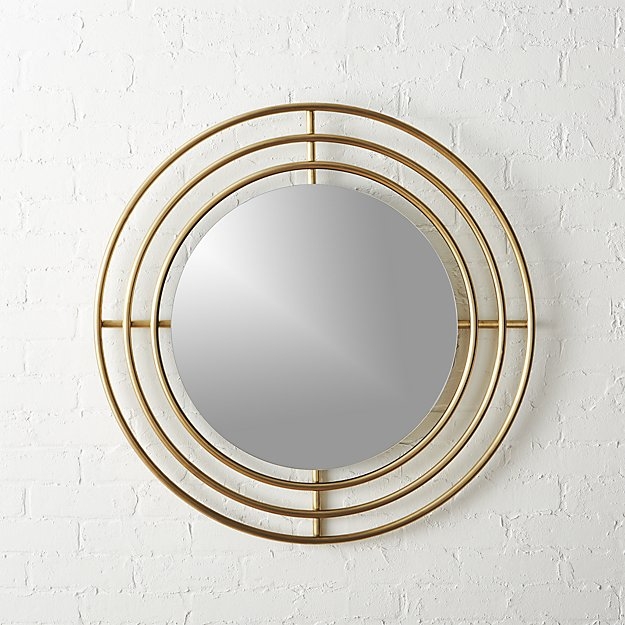 orbit small round wall mirror 32.5" - Image 2