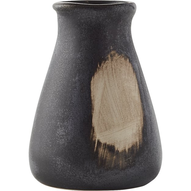 smudge black and natural vase - Image 1