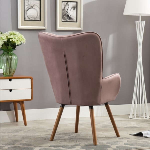 Doarnin Button Tufted High Back Velvet Accent Chair - Image 1