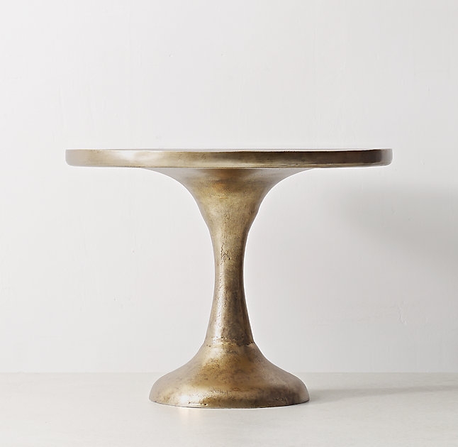 KENZIE LOW SIDE TABLE - AGED BRASS - Image 0