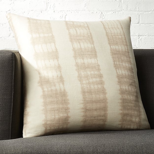 23" natural tie dye pillow with feather-down insert - Image 1