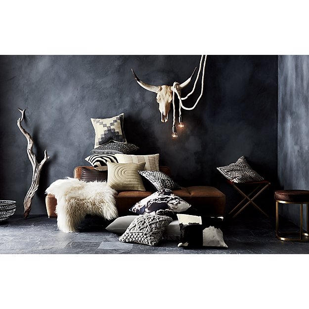 23" natural tie dye pillow with feather-down insert - Image 2