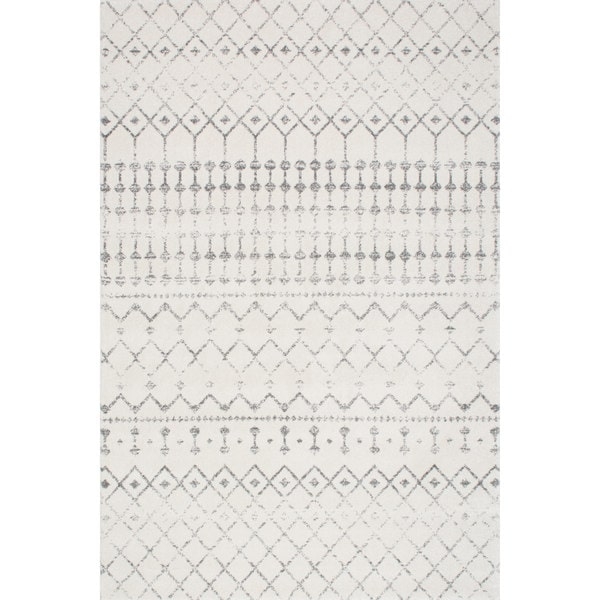 nuLOOM Geometric Moroccan Trellis Fancy Grey Area Rug (8' x 10') - Image 0