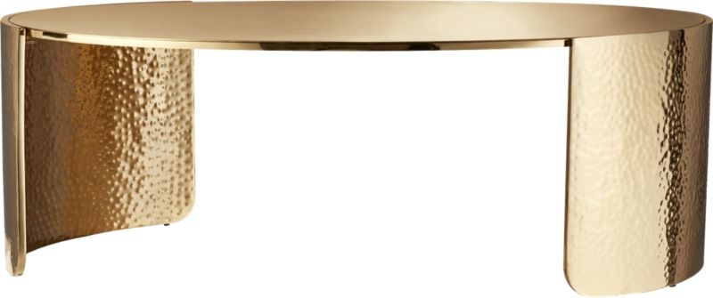 Cuff Hammered Gold Coffee Table - Image 3