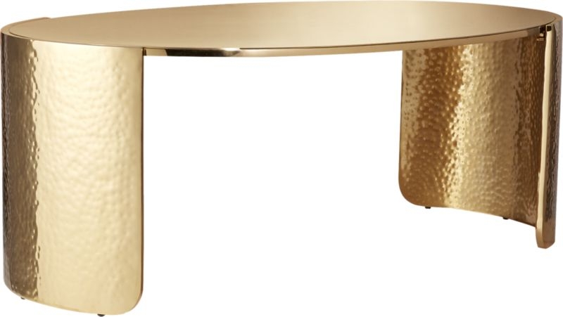 Cuff Hammered Gold Coffee Table - Image 4