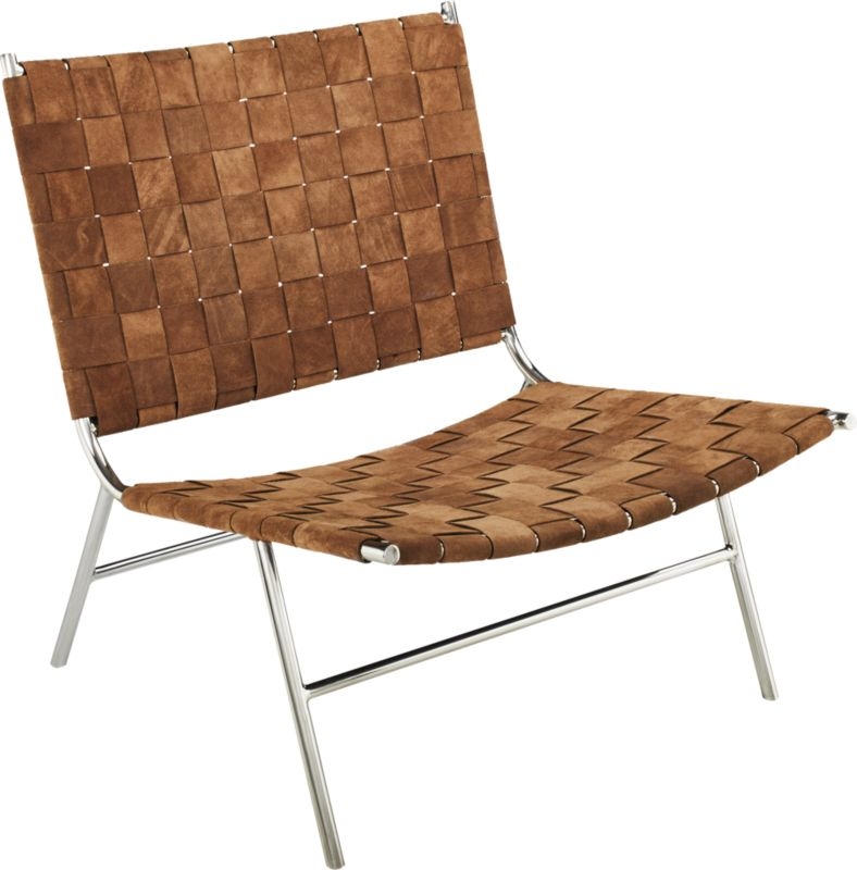 Woven Camel Suede Chair - Image 3