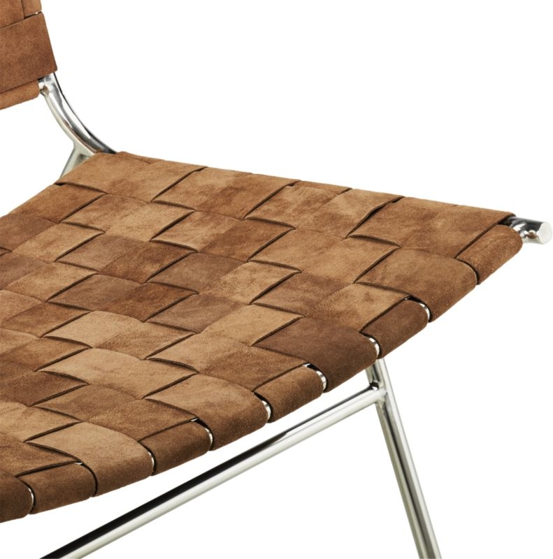 Woven Camel Suede Chair - Image 5