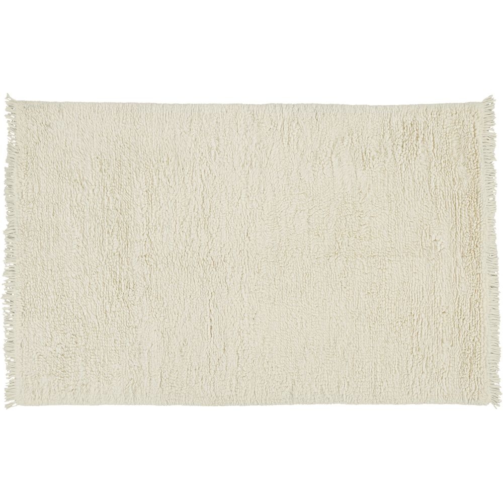 Plush Wool Shag Ivory Rug 5'x8' - Image 0