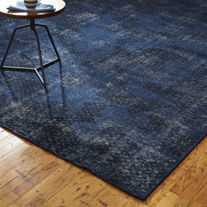 The Hill-Side Disintegrated Floral Blue Rug 9'x12' - Image 6