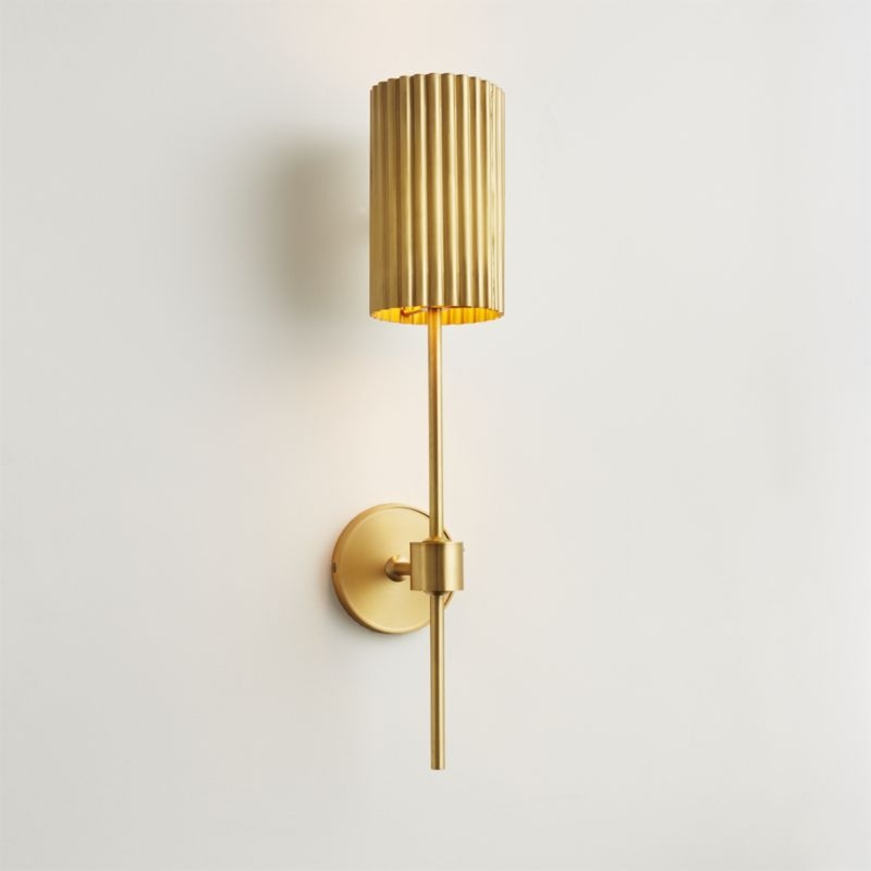 Fluted Gold Wall Sconce - Image 6