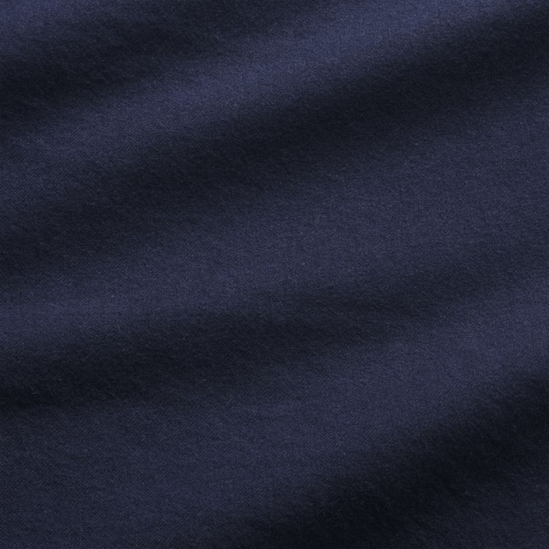 Brushed Navy Blue Flannel Full/Queen Duvet Cover - Image 2