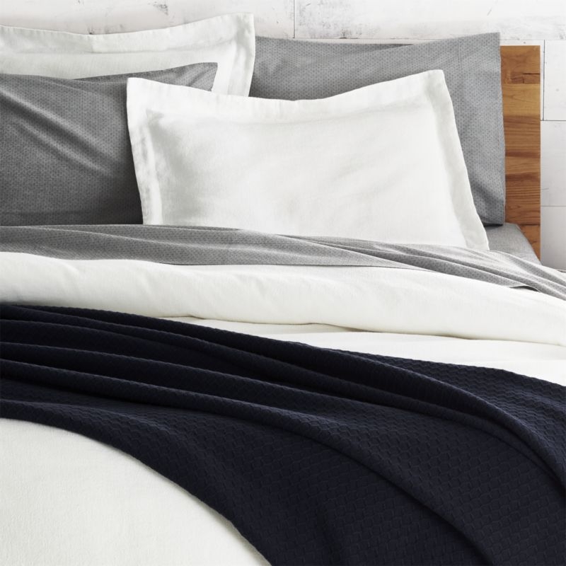 Weekendr White Chambray Duvet Cover King - Image 1