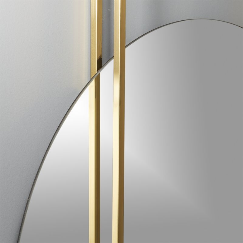 Pendulum Gold Round Wall Mirror, 32" x 40" - Image 3