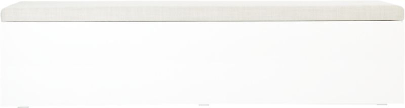 Catch-All Large White Storage Bench - Image 1