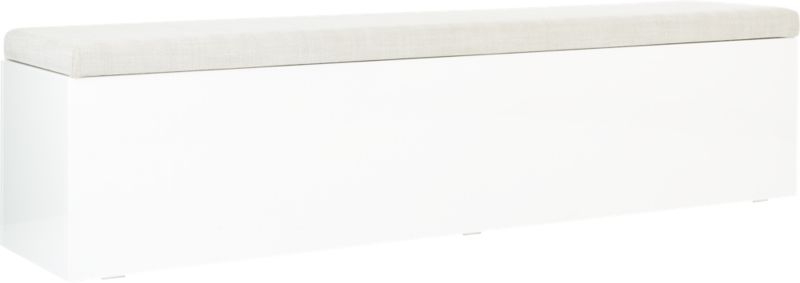 Catch-All Large White Storage Bench - Image 2