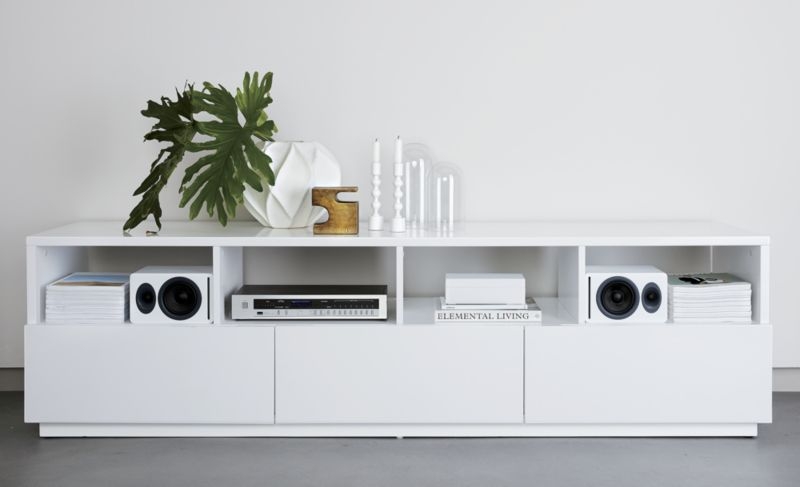 Chill Large Media Console, White - Image 5