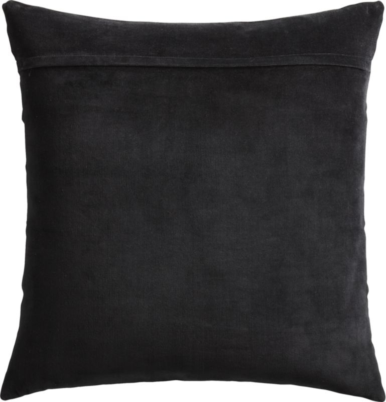"23"" Izzy Black Leather Pillow with Feather-Down Insert" - Image 3