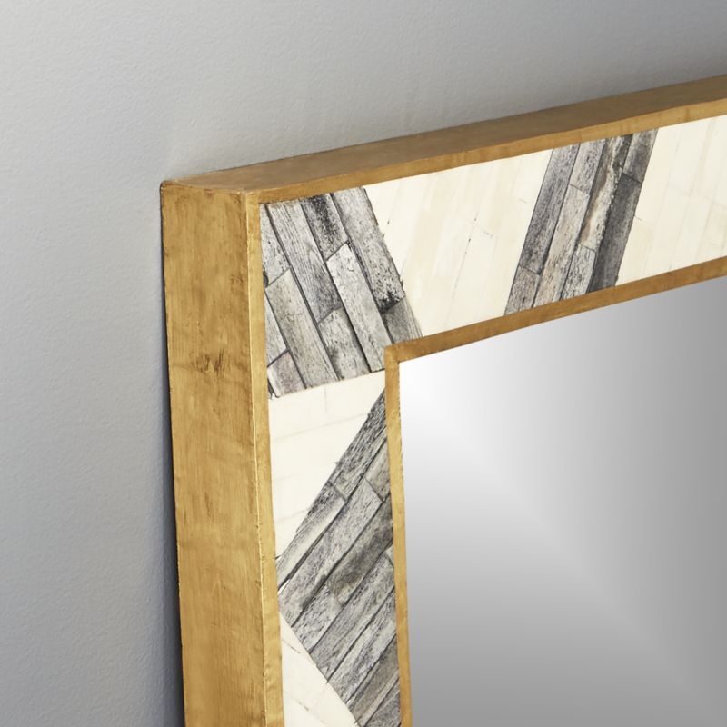 Grace Modern Bone Inlay Full-Length Floor Mirror 36"x72" - Image 2