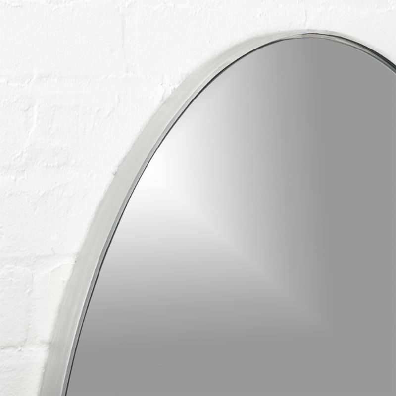 "Infinity Silver Oval Wall Mirror 24""x36""" - Image 1