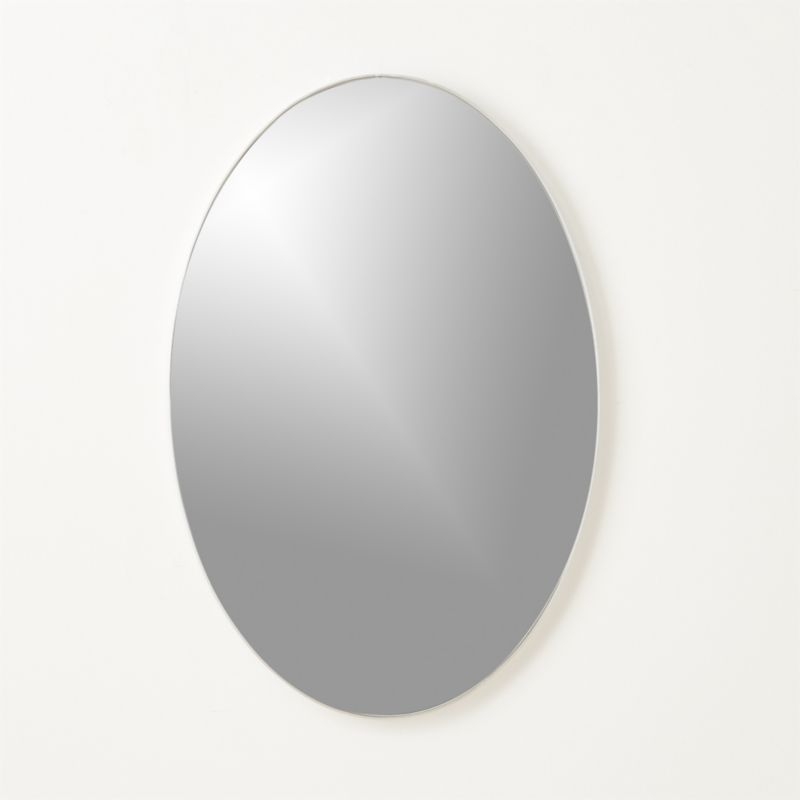 "Infinity Silver Oval Wall Mirror 24""x36""" - Image 2