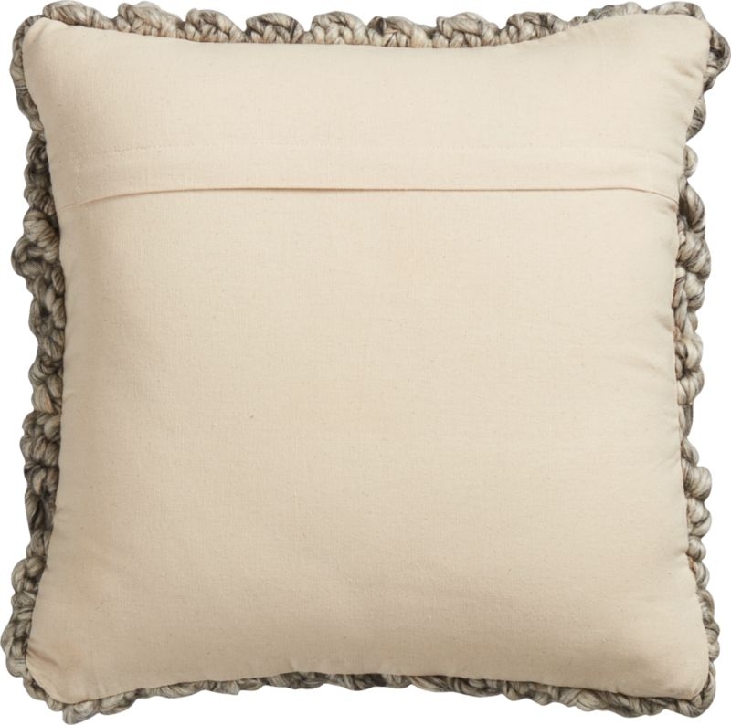 "16"" Esther Grey Knit Pillow with Feather-Down Insert" - Image 4