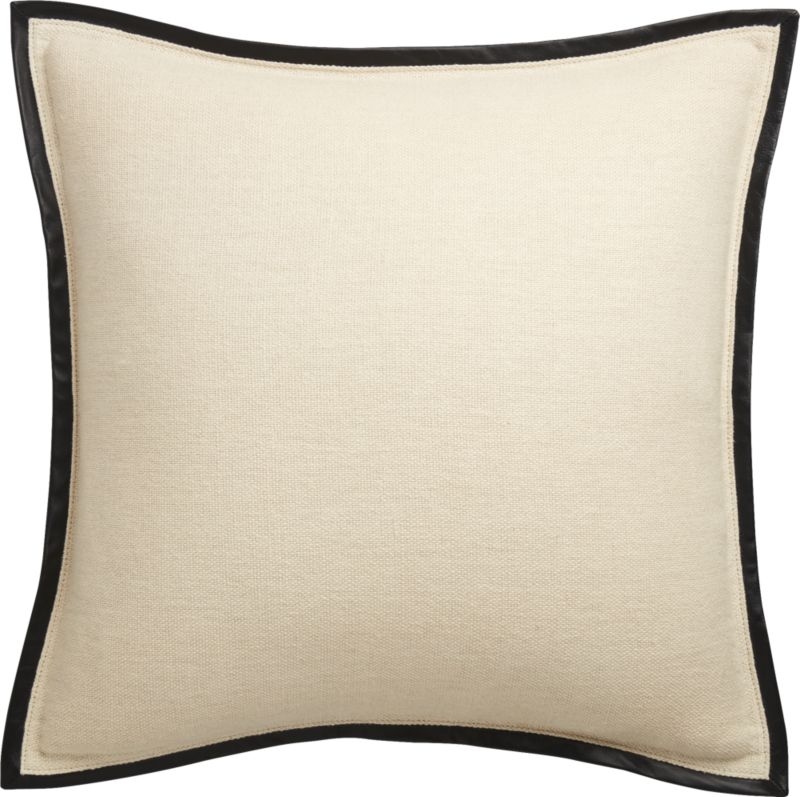 "20"" Delaney Beige Linen Pillow with Down-Alternative Insert." - Image 2